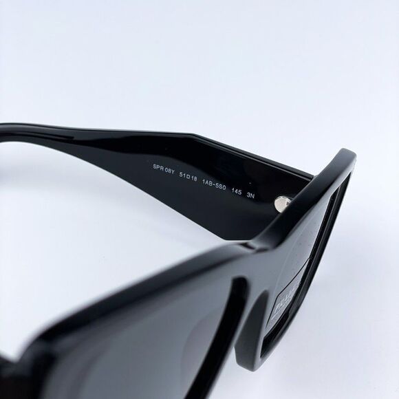 NEW Prada PR08YS 1AB5S0 Black Dark Gray Cat Eye Unisex Sunglasses - Picture 13 of 14